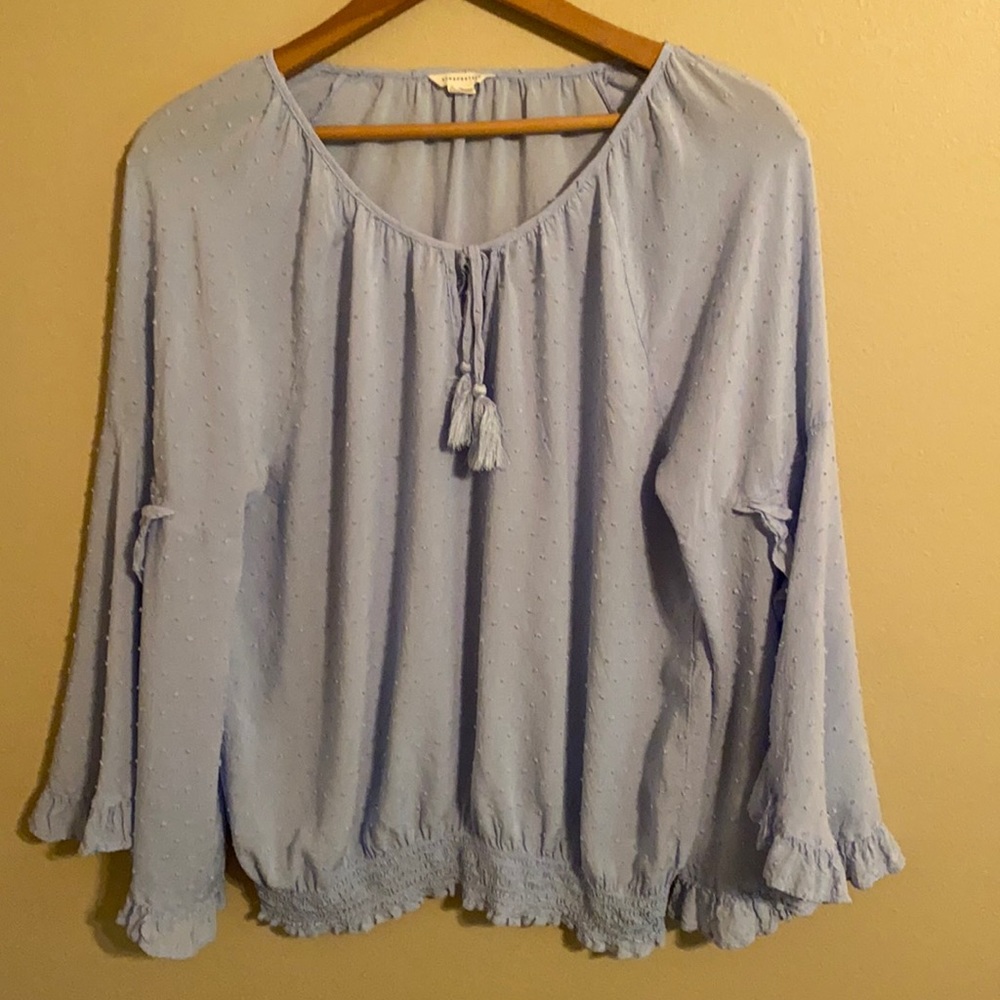 Aeropostale BoHo Top Powder Blue XL